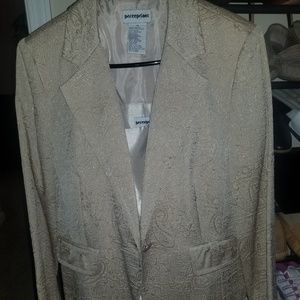 Womans sz 14 tan 3 piece suit made by Perception
